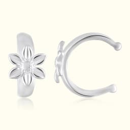 92.5 Sterling Silver Floral Ear Cuff