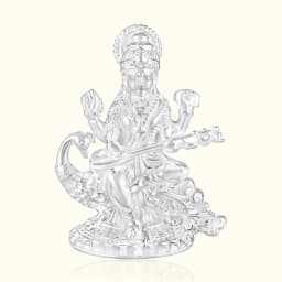 Pure Silver Saraswati Idol