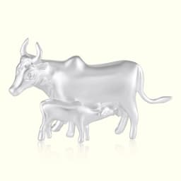 Silver Cow and Calf Idol