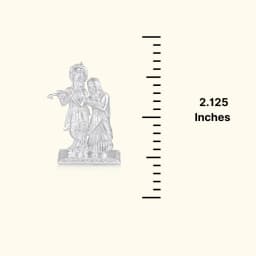 Pure Radha Krishna Silver Murti
