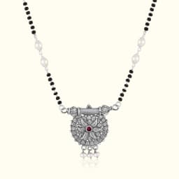 Moti Kolhapuri Silver Mangalsutra