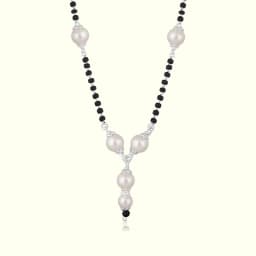 Moonlit Silver Mangalsutra