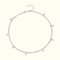 Sterling Silver Dainty Charm Anklet