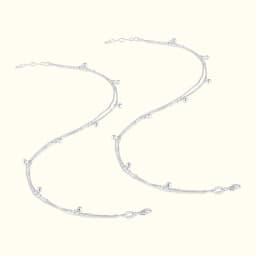 Sterling Silver Dainty Charm Anklet