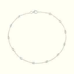 Sparkle Serene Silver Anklet