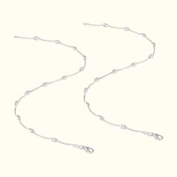Sparkle Serene Silver Anklet