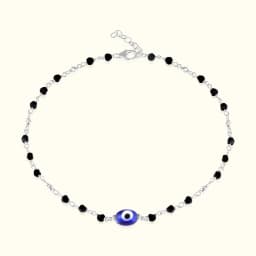 Trendy Silver Evil Eye Anklet