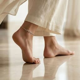 Silver Swirls Anklet