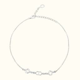Silver Swirls Anklet