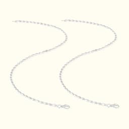 Moonlit Twist Silver Anklet