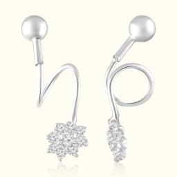 Starluxe Diamond Silver Ear Climbers