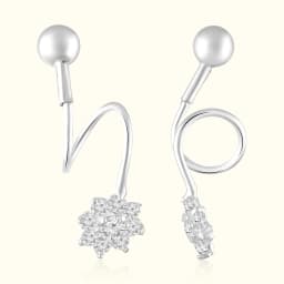 Starluxe Diamond Silver Ear Climbers