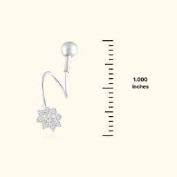 Starluxe Diamond Silver Ear Climbers