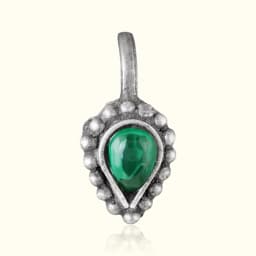 Silver Verde Drop Press Nath