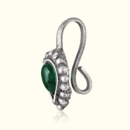 Silver Verde Drop Press Nath