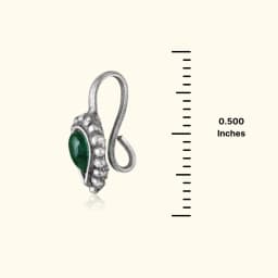 Silver Verde Drop Press Nath