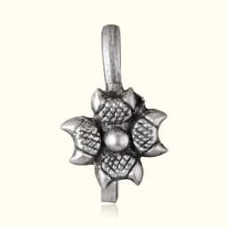 Silver Fleur Crest Press Nath