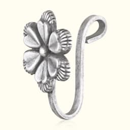 Silver Bloom Oxidised Nath