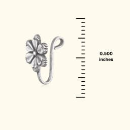 Silver Bloom Oxidised Nath