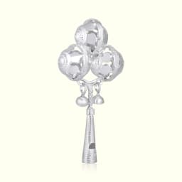 Silver Sparkle Baby Rattle