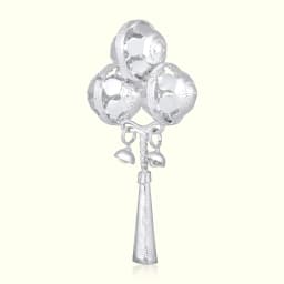 Silver Sparkle Baby Rattle