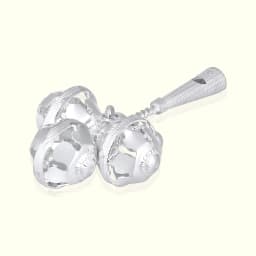 Silver Sparkle Baby Rattle