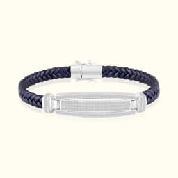 Stratos Mens Silver Band Bracelet