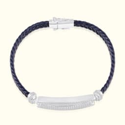 Stratos Mens Silver Band Bracelet