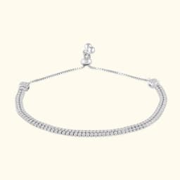 Luxe Double Silver Bracelet