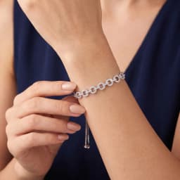 Moonbeam Silver Adjustable Bracelet