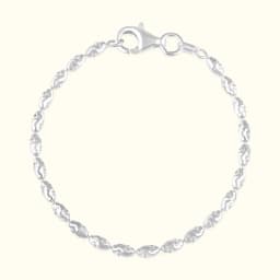 Timeless Silver Twist Link Bracelet
