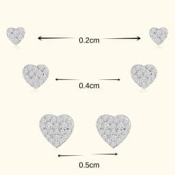 Silver Heart Earrings Set of Three