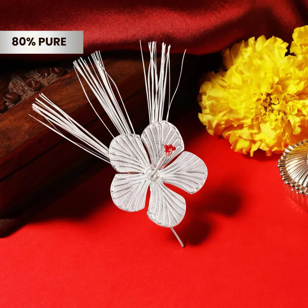 Elegant Silver Jaswand Flower