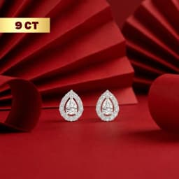 9CT Gold Pear Studs