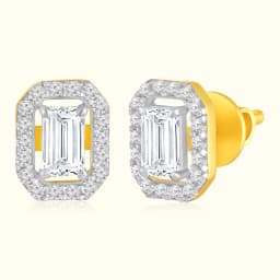 9CT Gold Emerald Cut Studs