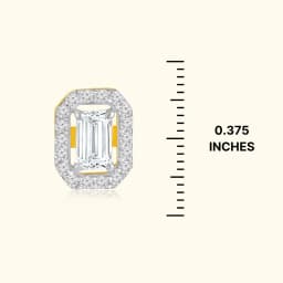 9CT Gold Emerald Cut Studs