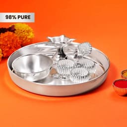 Silver Pooja Thali Set