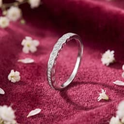 Silver Scalloped Stack Ring