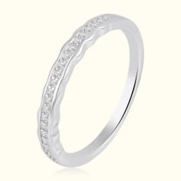 Silver Scalloped Stack Ring