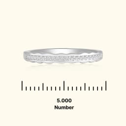 Silver Scalloped Stack Ring