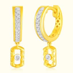 9CT Gold Diamond Drop Earrings