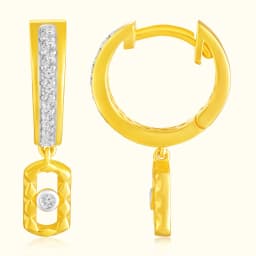 9CT Gold Diamond Drop Earrings