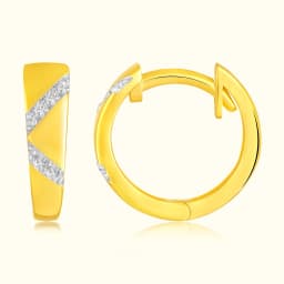 9CT Gold Huggie Hoop Bali
