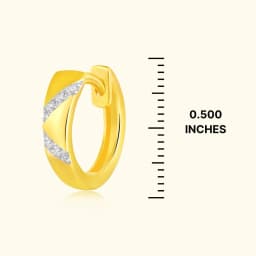 9CT Gold Huggie Hoop Bali