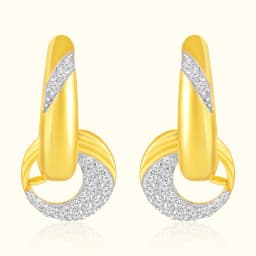 9CT Gold Linked Hoop Earrings