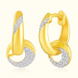 9CT Gold Linked Hoop Earrings