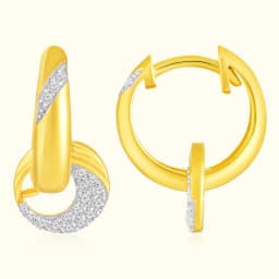 9CT Gold Linked Hoop Earrings