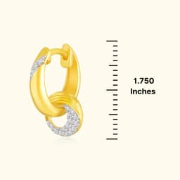 9CT Gold Linked Hoop Earrings