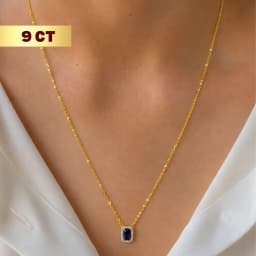 9CT Gold Sapphire Chain
