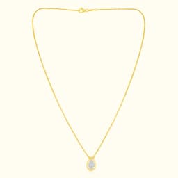 9CT Gold Teardrop Chain Necklace